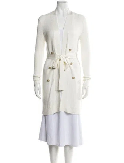 Pre-owned L'agence V-neck Sweater In Neutral