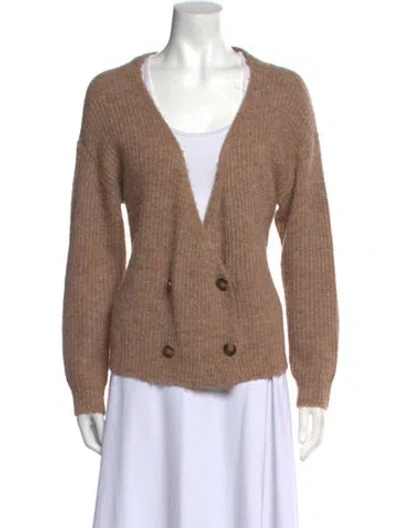 Pre-owned L'agence V-neck Sweater In Neutral