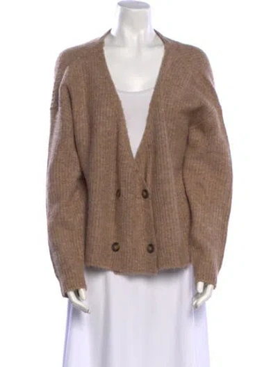 Pre-owned L'agence V-neck Sweater In Neutral