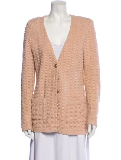 Pre-owned L'agence V-neck Sweater In Neutral