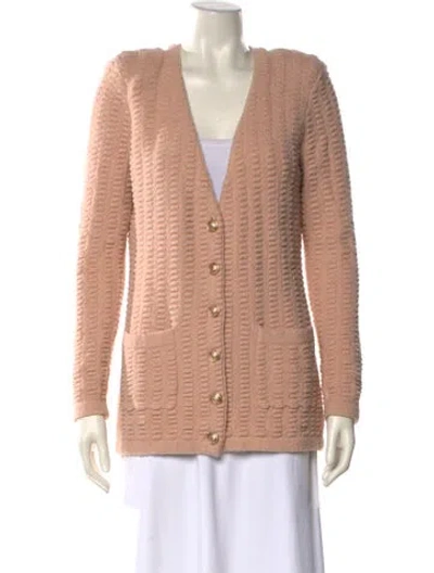 Pre-owned L'agence V-neck Sweater In Neutral