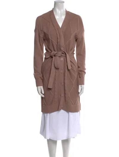 Pre-owned L'agence V-neck Sweater In Neutral