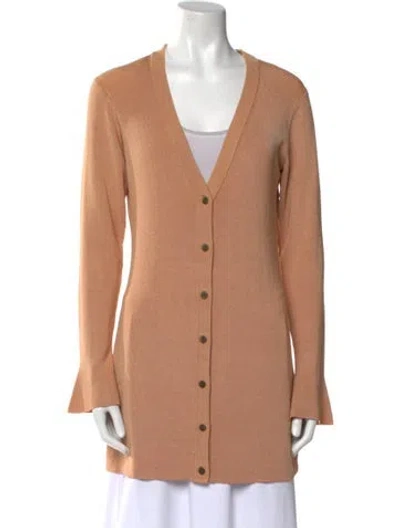 Pre-owned L'agence V-neck Sweater In Neutral