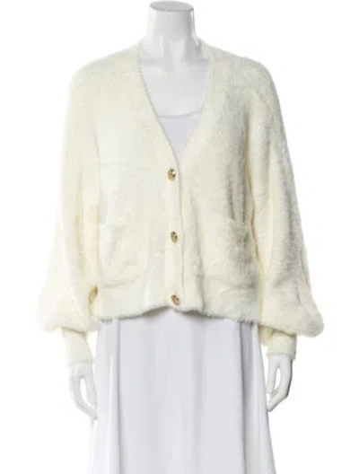 Pre-owned L'agence V-neck Sweater In Neutral