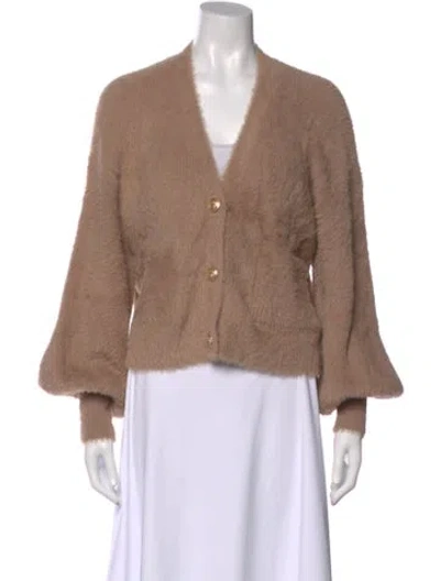 Pre-owned L'agence V-neck Sweater In Neutral