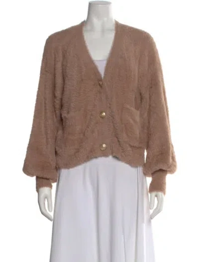 Pre-owned L'agence V-neck Sweater In Neutral