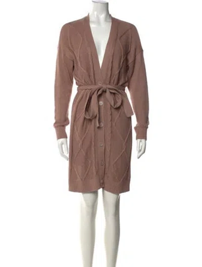 Pre-owned L'agence V-neck Sweater In Neutrals