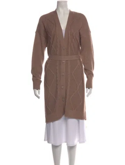 Pre-owned L'agence V-neck Sweater In Neutrals