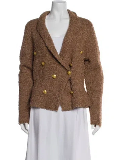 Pre-owned L'agence V-neck Sweater In Pink