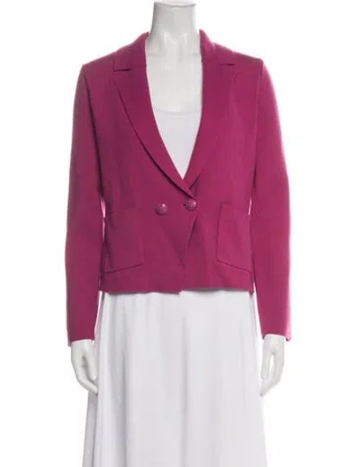 Pre-owned L'agence V-neck Sweater In Pink