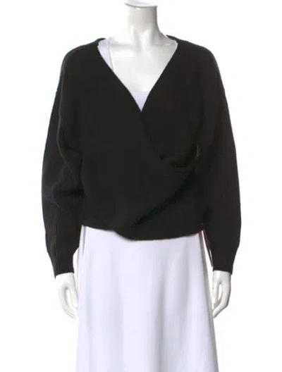 Pre-owned L'agence V-neck Sweater W/ Tags In Black