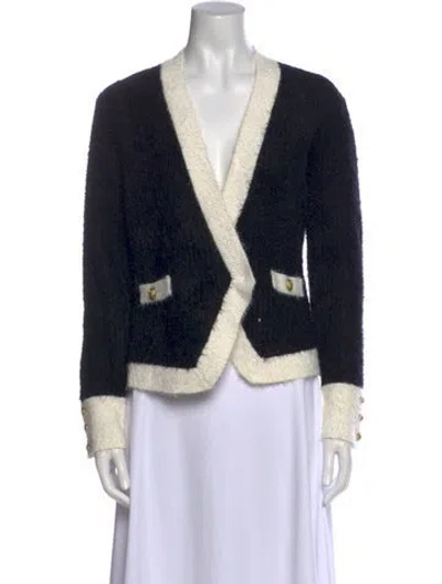 Pre-owned L'agence V-neck Sweater W/ Tags In Black