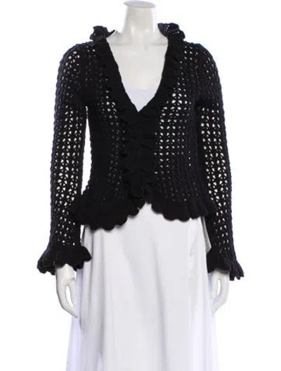 Pre-owned L'agence V-neck Sweater W/ Tags In Black