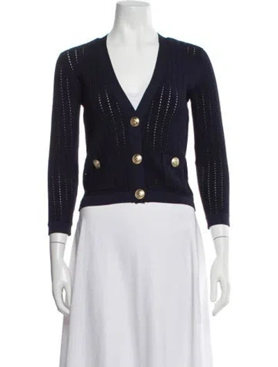 Pre-owned L'agence V-neck Sweater W/ Tags In Blue