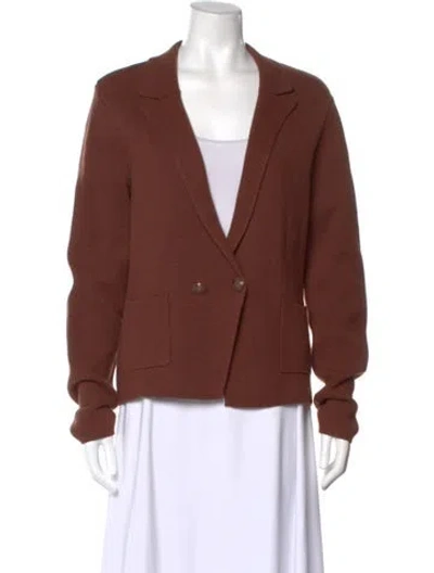 Pre-owned L'agence V-neck Sweater W/ Tags In Brown