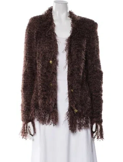 Pre-owned L'agence V-neck Sweater W/ Tags In Brown