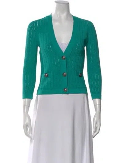 Pre-owned L'agence V-neck Sweater W/ Tags In Green