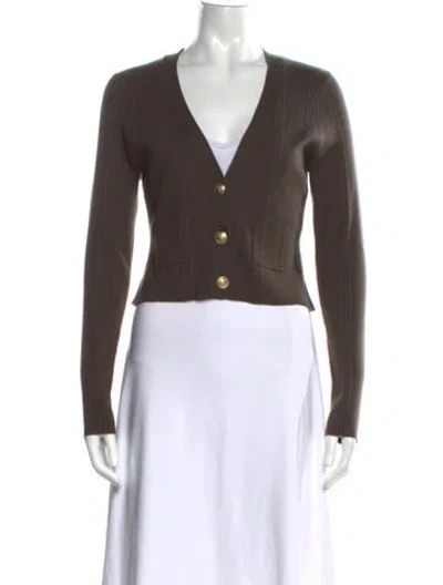 Pre-owned L'agence V-neck Sweater W/ Tags In Green
