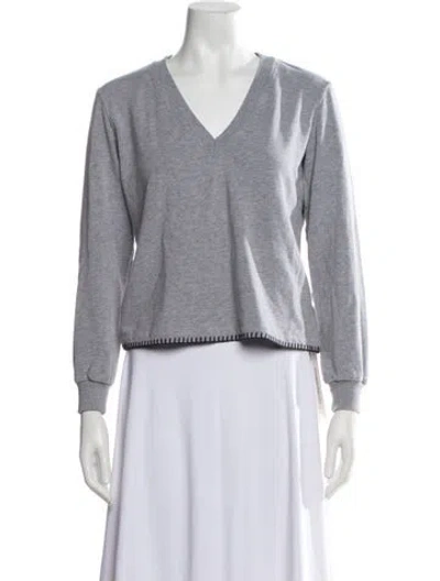 Pre-owned L'agence V-neck Sweater W/ Tags In Grey