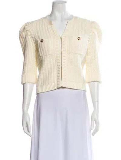 Pre-owned L'agence V-neck Sweater W/ Tags In Neutral