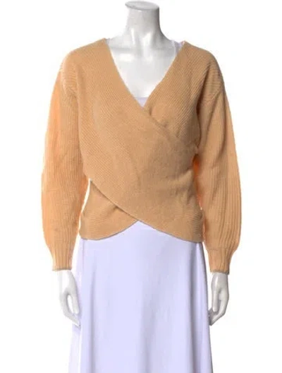 Pre-owned L'agence V-neck Sweater W/ Tags In Neutral