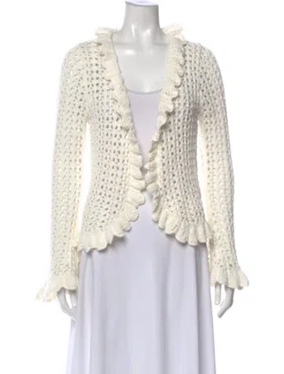 Pre-owned L'agence V-neck Sweater W/ Tags In Neutral