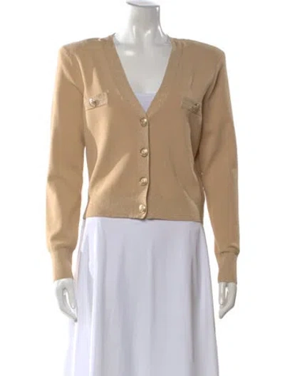 Pre-owned L'agence V-neck Sweater W/ Tags In Neutral
