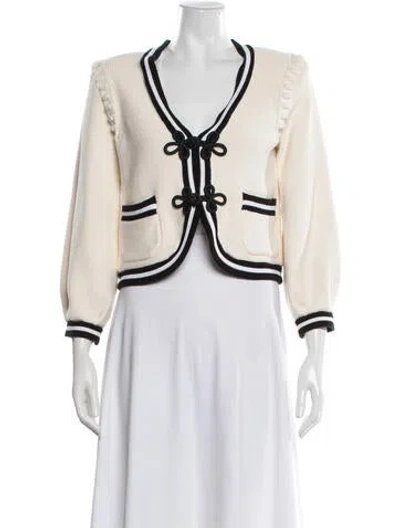 Pre-owned L'agence V-neck Sweater W/ Tags In Neutrals