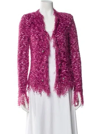 Pre-owned L'agence V-neck Sweater W/ Tags In Pink