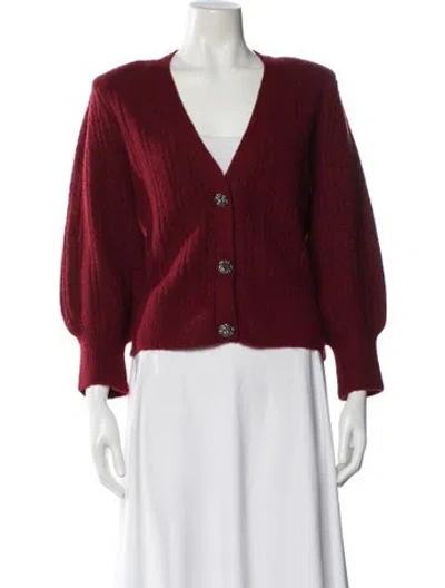 Pre-owned L'agence V-neck Sweater W/ Tags In Red