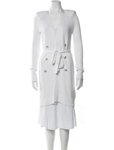 Pre-owned L'agence V-neck Sweater W/ Tags In White