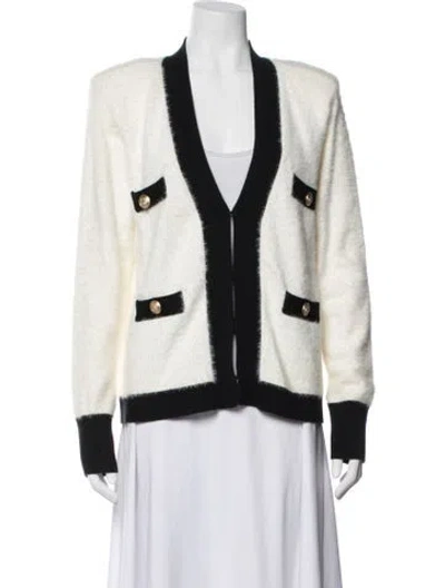 Pre-owned L'agence V-neck Sweater W/ Tags In White