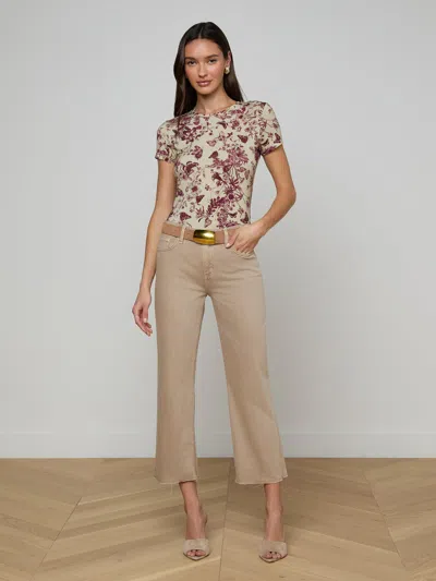 L'agence Wanda Cropped Wide-leg Jean In Multi