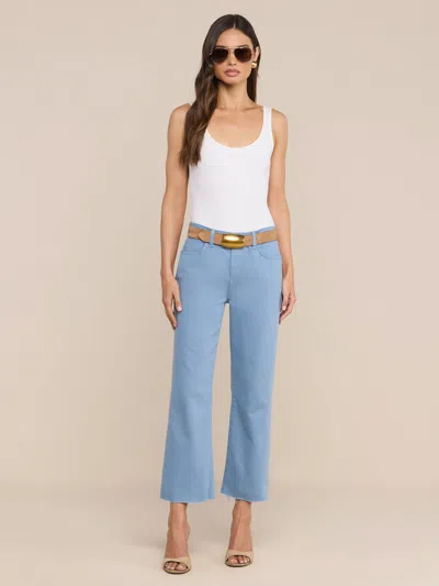 L'agence Wanda Cropped Wide-leg Jean In Blue