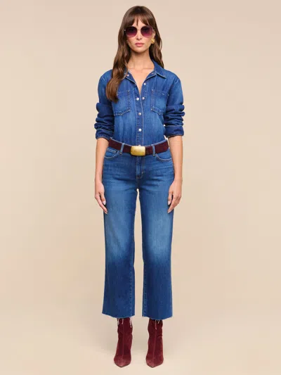 L'agence Wanda Cropped Wide-leg Jean In Idaho