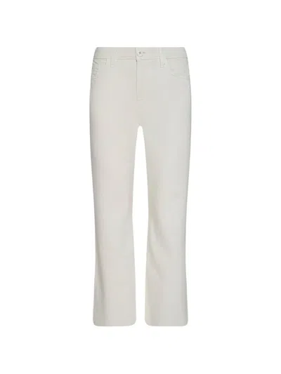 L'agence Wanda High Rise Crop Wide Leg Jeans In Blanc In White