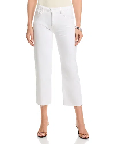 L'agence Wanda High Rise Crop Wide Leg Jeans In Blanc In White