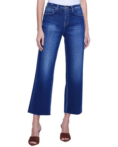 L'agence Wanda High-rise Crop Carson Wide Leg Jean In Blue