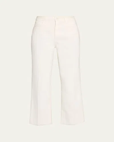 L'agence Wanda High-rise Cropped Wide Jeans In White