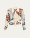 L'agence Western Toile Osiris Jacquard Cardigan In Multi