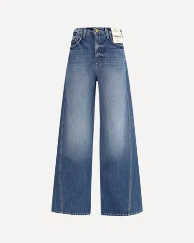 L'agence Wide Leg Jeans In Blue