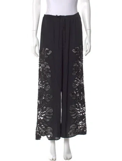 Pre-owned L'agence Wide Leg Pants In Black