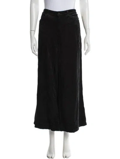 Pre-owned L'agence Wide Leg Pants In Black