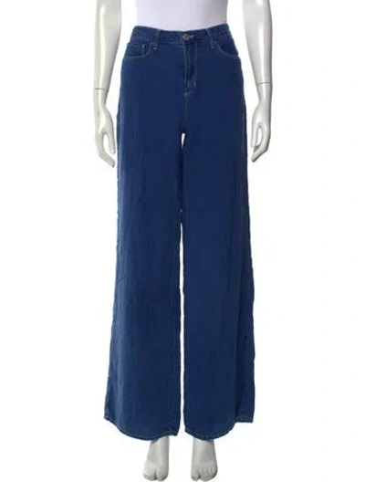 Pre-owned L'agence Wide Leg Pants In Blue