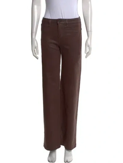 Pre-owned L'agence Wide Leg Pants In Brown