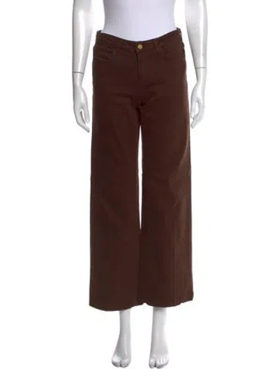 Pre-owned L'agence Wide Leg Pants In Brown