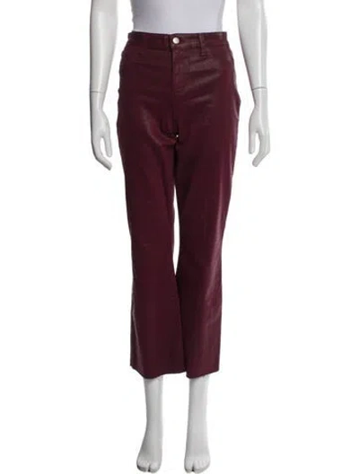 Pre-owned L'agence Wide Leg Pants In Burgundy