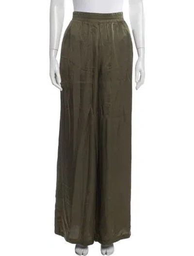 Pre-owned L'agence Wide Leg Pants In Green