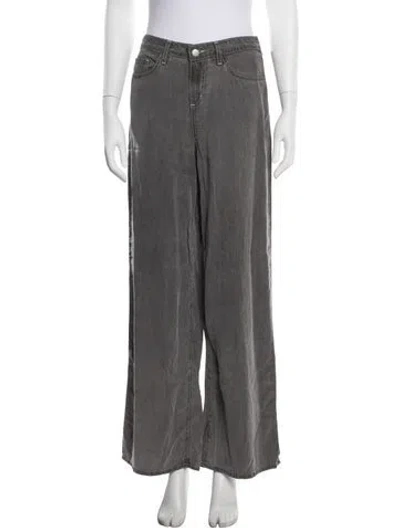 Pre-owned L'agence Wide Leg Pants In Grey