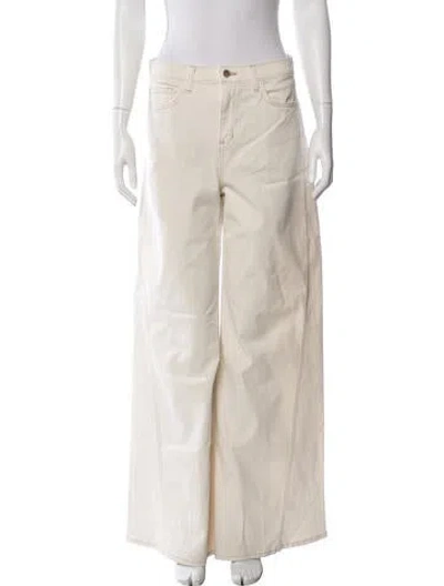 Pre-owned L'agence Wide Leg Pants In Neutral